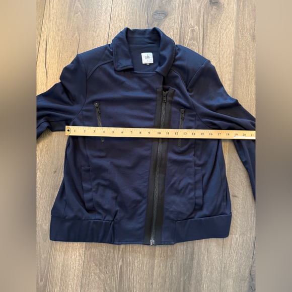 Cabi Navy Moto Jacket Zip Front Navy Black Size Small - Picture 3 of 7